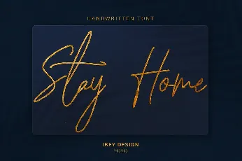 Stay Home font