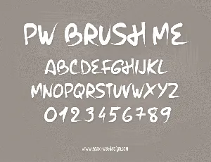 PW Brush Me font