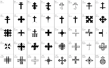 Christian Crosses III font