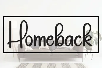 Homeback Script font