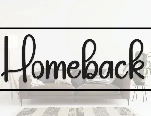 Homeback Script font