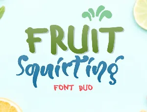 Fruit Squirting font