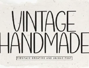 Vintage Handmade Display font