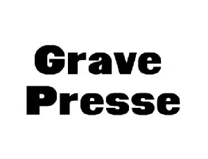 Grave Presse font