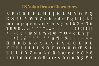 CS Nolan Drawn font