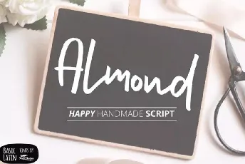 Almond Hand Lettering Script font