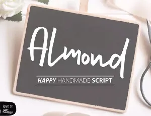 Almond Hand Lettering Script font