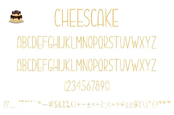 Cheescake font