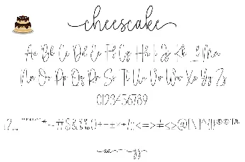 Cheescake font