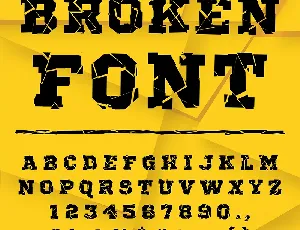 Broken Destroy Display font