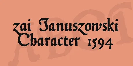 zai Januszowski Character 1594 font