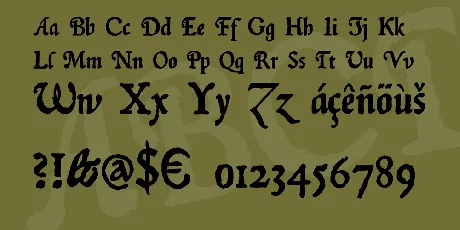 zai Januszowski Character 1594 font