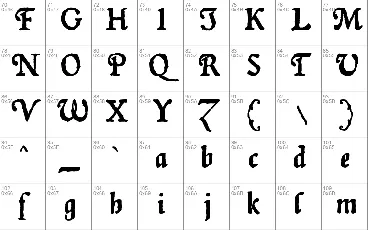 zai Januszowski Character 1594 font