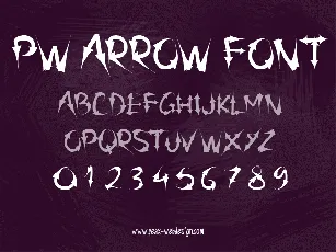 PW Arrow font