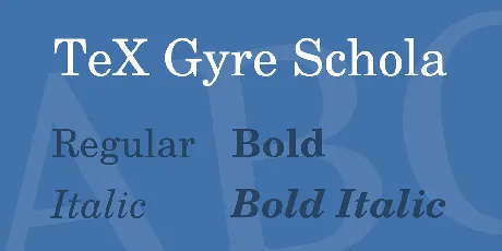 TeX Gyre Schola font