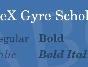 TeX Gyre Schola font