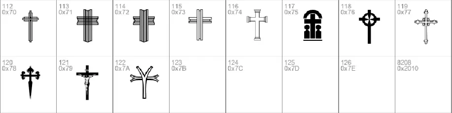 Christian Crosses V font