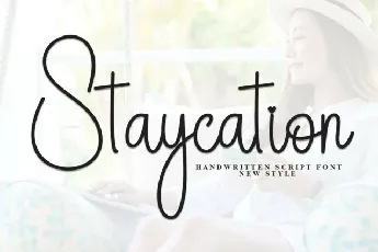 Staycation Script font