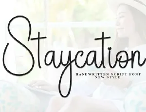 Staycation Script font