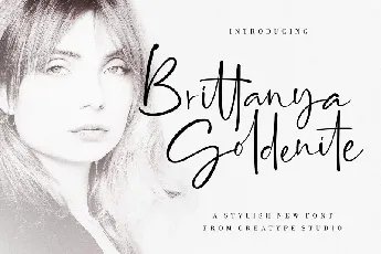 Brittanya Goldenite Handwritten font