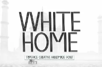 White Home Display font