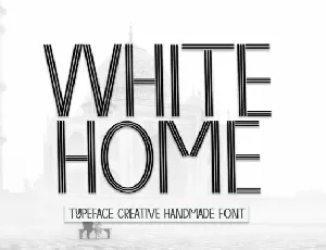 White Home Display font