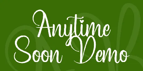 Anytime Soon Demo font