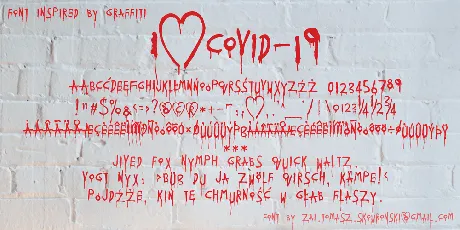 zai Iâ™¡Covid-19 font