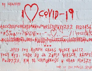 zai Iâ™¡Covid-19 font