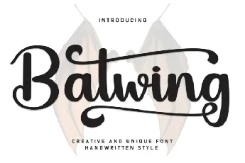 Batwing Script font