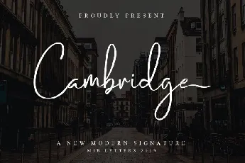 Cambridge Modern Signature font