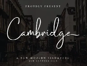 Cambridge Modern Signature font