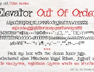 zai Elevator Out Of Order font