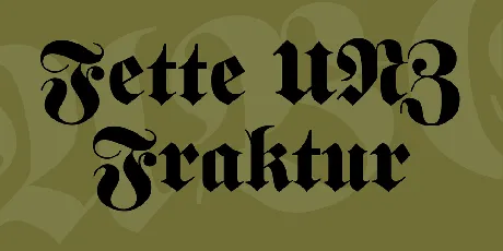 Fette UNZ Fraktur font