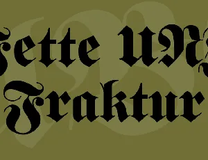 Fette UNZ Fraktur font