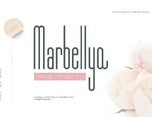 Marbellya Sans Serif font