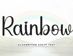 Rainbow Script font