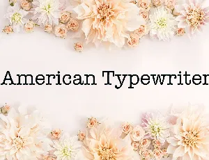 American Typewriter font