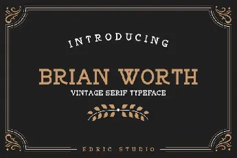 BRIAN WORTH Vintage font