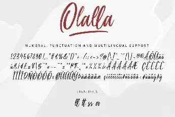 Olalla font