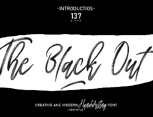 The Black Out font