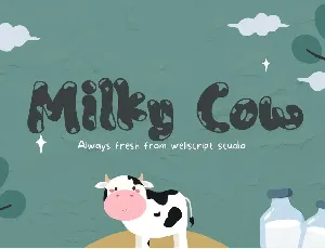 Milky Cow font