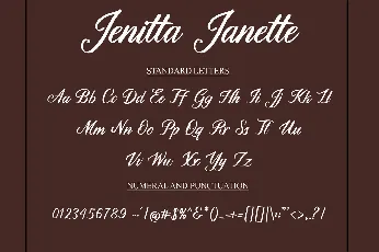 Jenitta Janette font