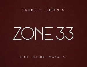 Zone 33 font