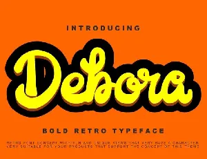 Debora Retro Handwritten Script font