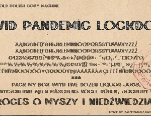 zai Covid Pandemic Lockdown font