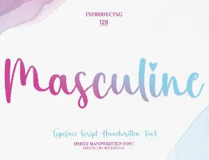 Masculine font