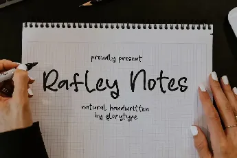 Rafley Notes font