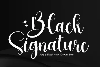 Black Signature Typeface font