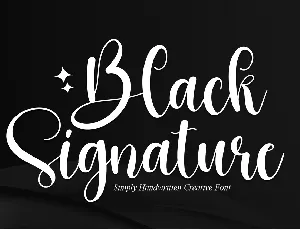 Black Signature Typeface font